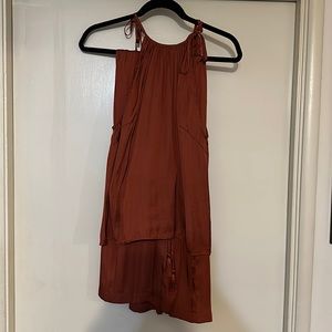 Copper 2 piece silk pants set